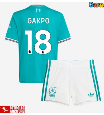 Liverpool Cody Gakpo #18 Tredje Tröja Barn 2025-26 Kortärmad (+ Korta byxor)
